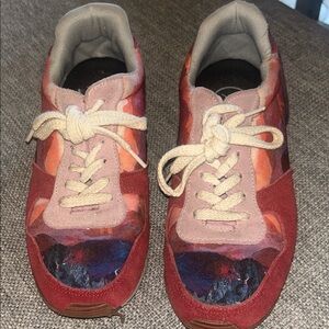 Women's Multicolor Athletic Sneakers - Pink/Red
